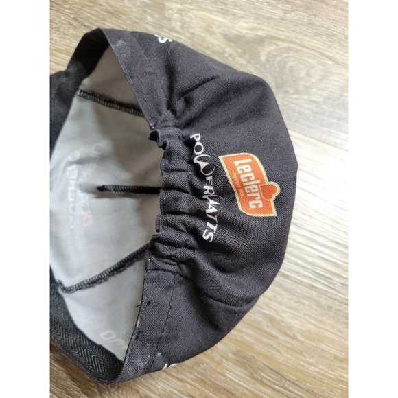 Garneau Black Cycling Race Hat Cap Quebecor Fitted Stretch Lightweight Cycle - Picture 9 of 10